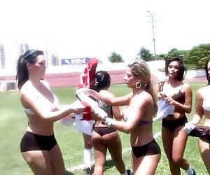 Các chàng trai của một cô gái trẻ phòng, phim xec mới tóc nâu, tham lam, trên giường,